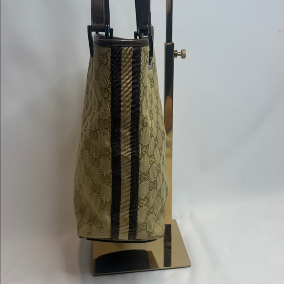 Gucci GG canvas small tote - brown and tan - Picture 4 of 12